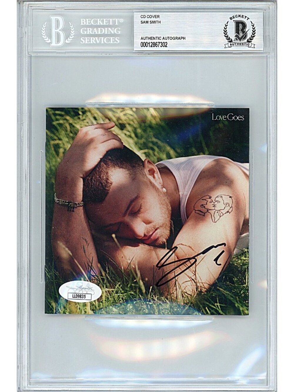 Sam Smith Signed Love Goes CD Beckett Slab BAS JSA COA Pop